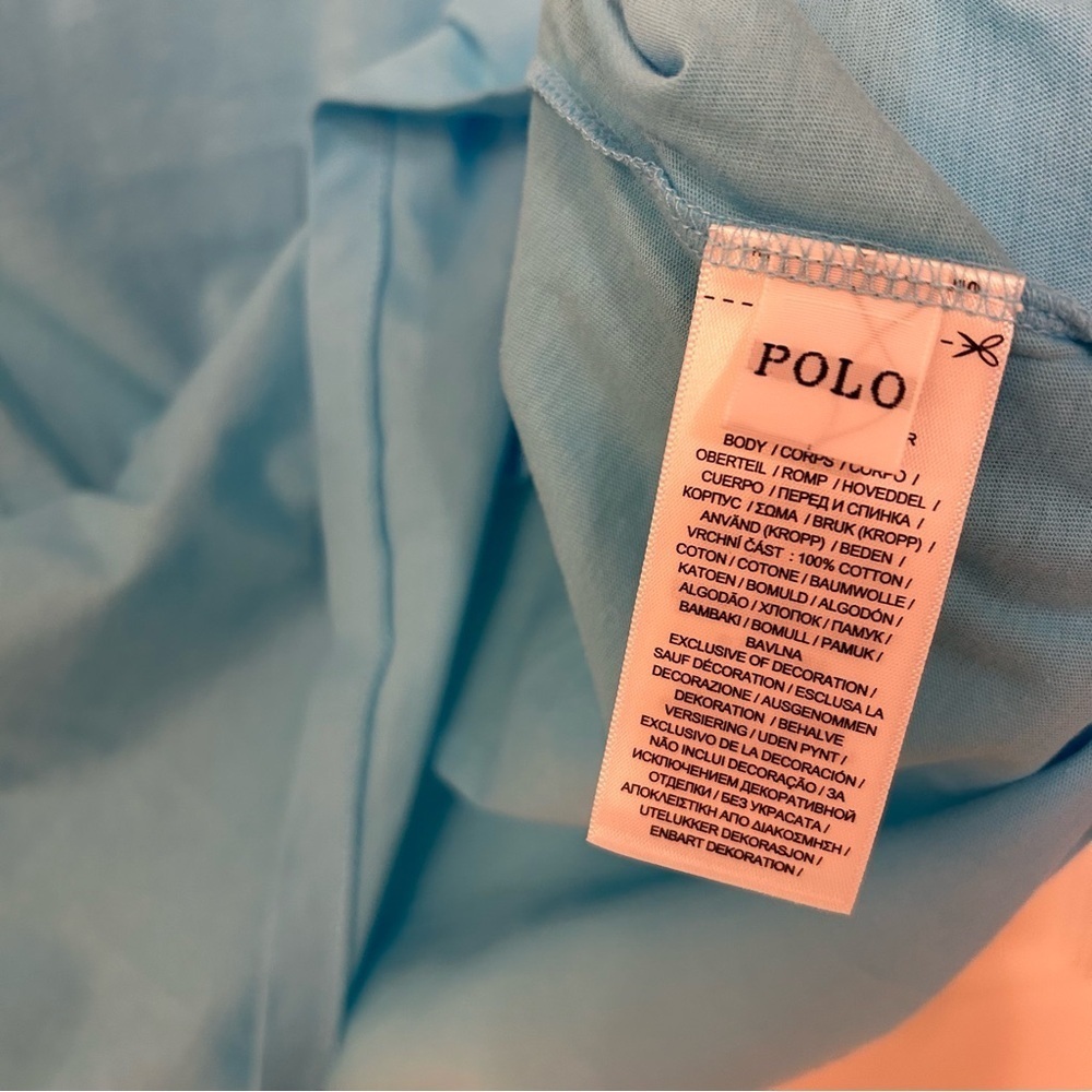 Polo Ralph Lauren Classic Short Sleeve Crewneck T-Shirt in Light Blue Size XS - Picture 3 of 4